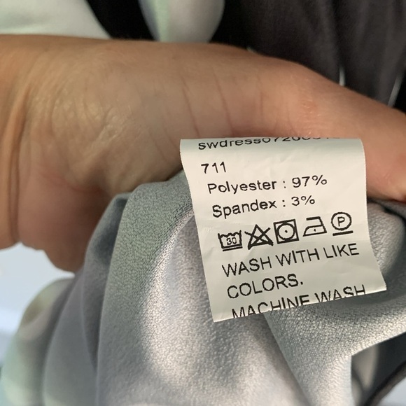 SHEIN Zipper Back Polka Dot Flare Dress midi vintage style‎ size L - Picture 10 of 13